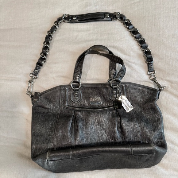 Coach Handbags - Coach Madison Audrey Chain Bag Anthracite Metallic Dark Silver